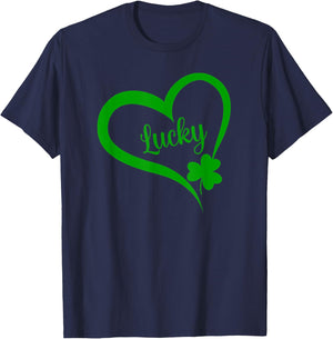 St Patricks Day LUCKY Women LUCKY T-Shirt - T-Shirt | Navy