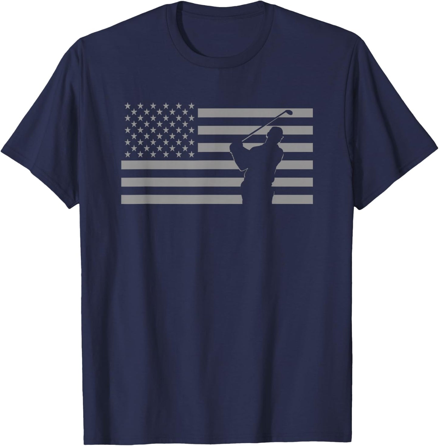 American Flag Golf Girls Kids Men T-Shirt - T-Shirt | Navy