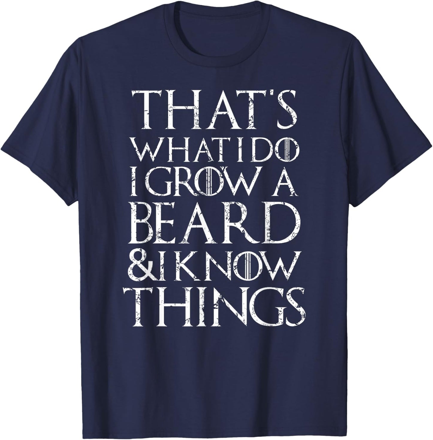 Funny beard T Shirt Cool I grow facial hair man men gift T-Shirt - T-Shirt | Navy
