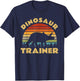 Dinosaur Trainer Halloween Costume Retro Sunset Dino Outline T-Shirt - T-Shirt | Navy