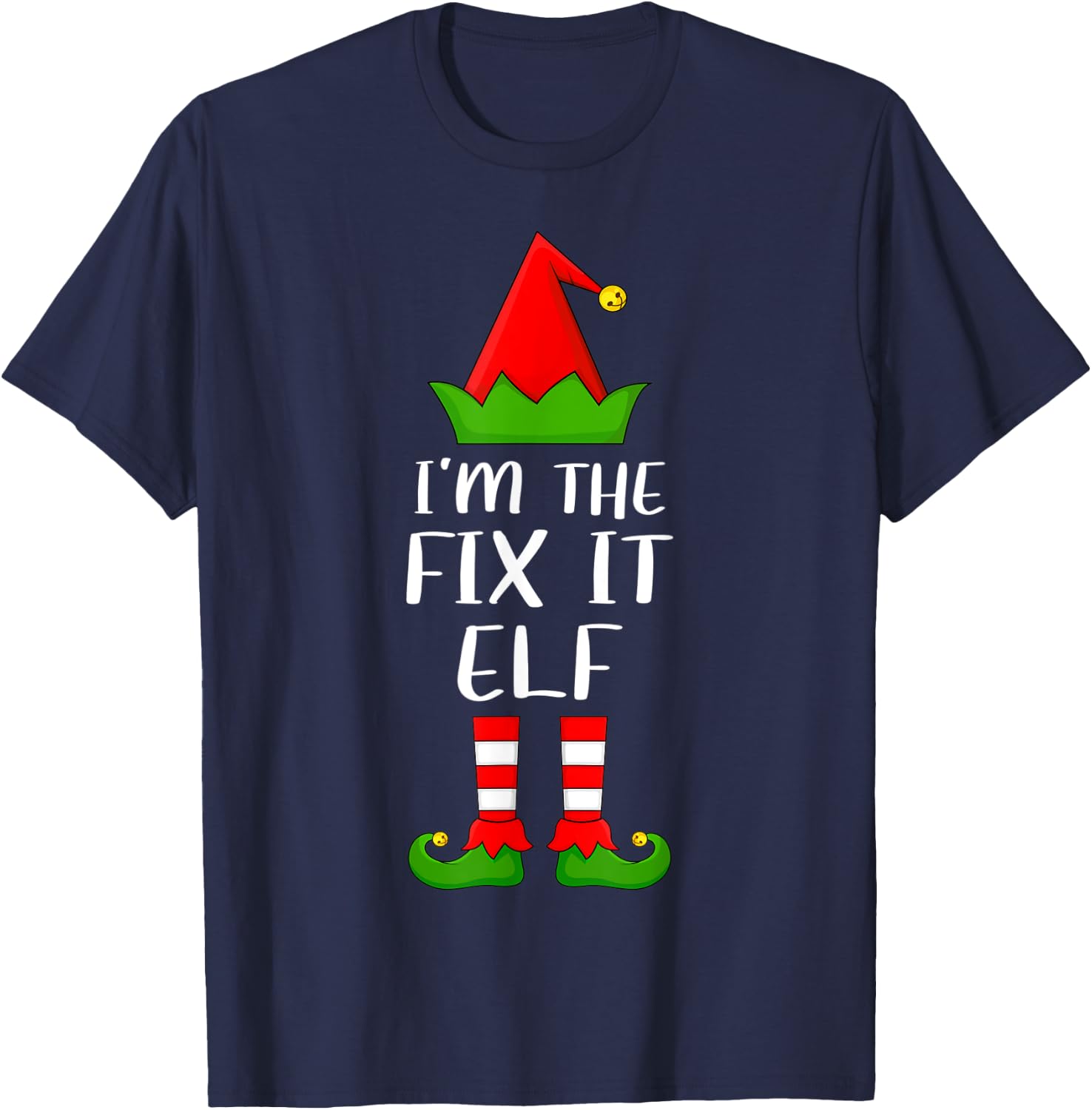 Funny Matching Family I'm The Fix It Elf Christmas T-Shirt - T-Shirt | Navy