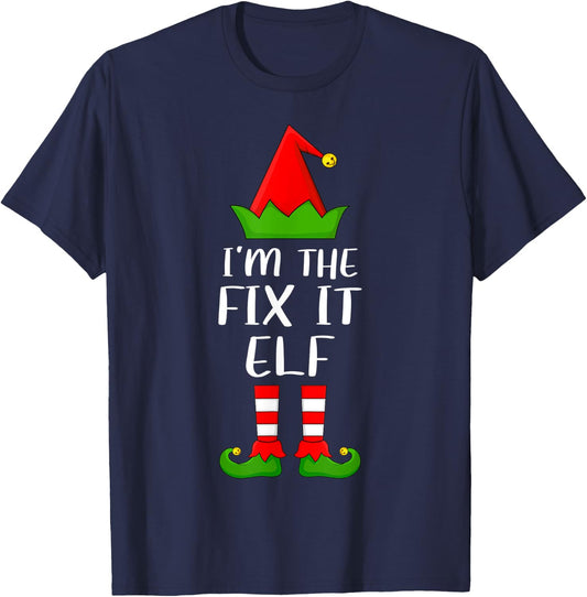 Funny Matching Family I'm The Fix It Elf Christmas T-Shirt - T-Shirt | Navy