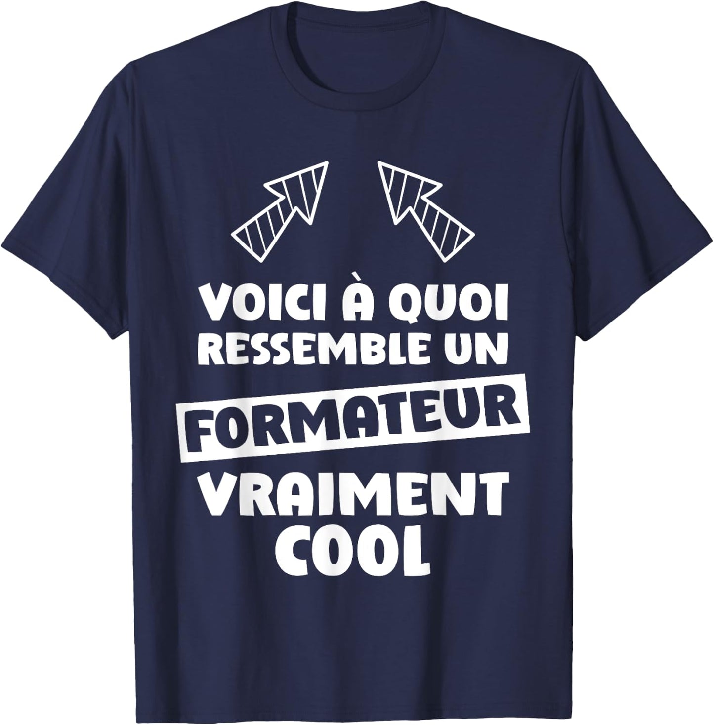 Trainer Cool Gift Fun Job Training Learning , Black, S T-Shirt - T-Shirt | Navy
