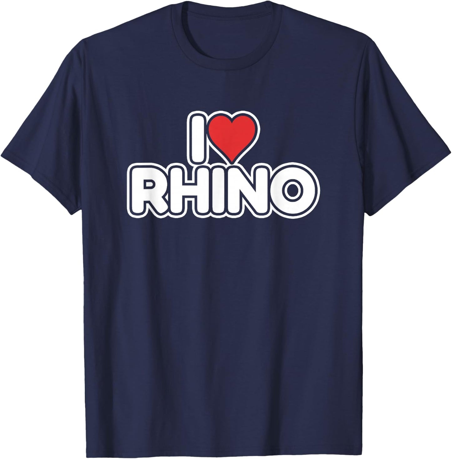 I Love Rhino T-Shirt - T-Shirt | Navy