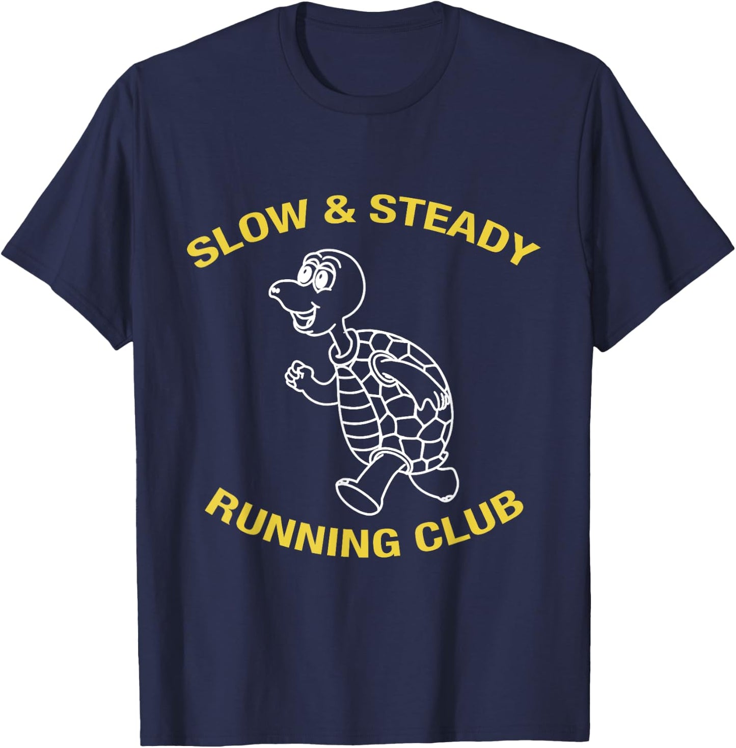 Slow & Steady Wins The Race Turtle Running Club T Shirt T-Shirt - T-Shirt | Navy