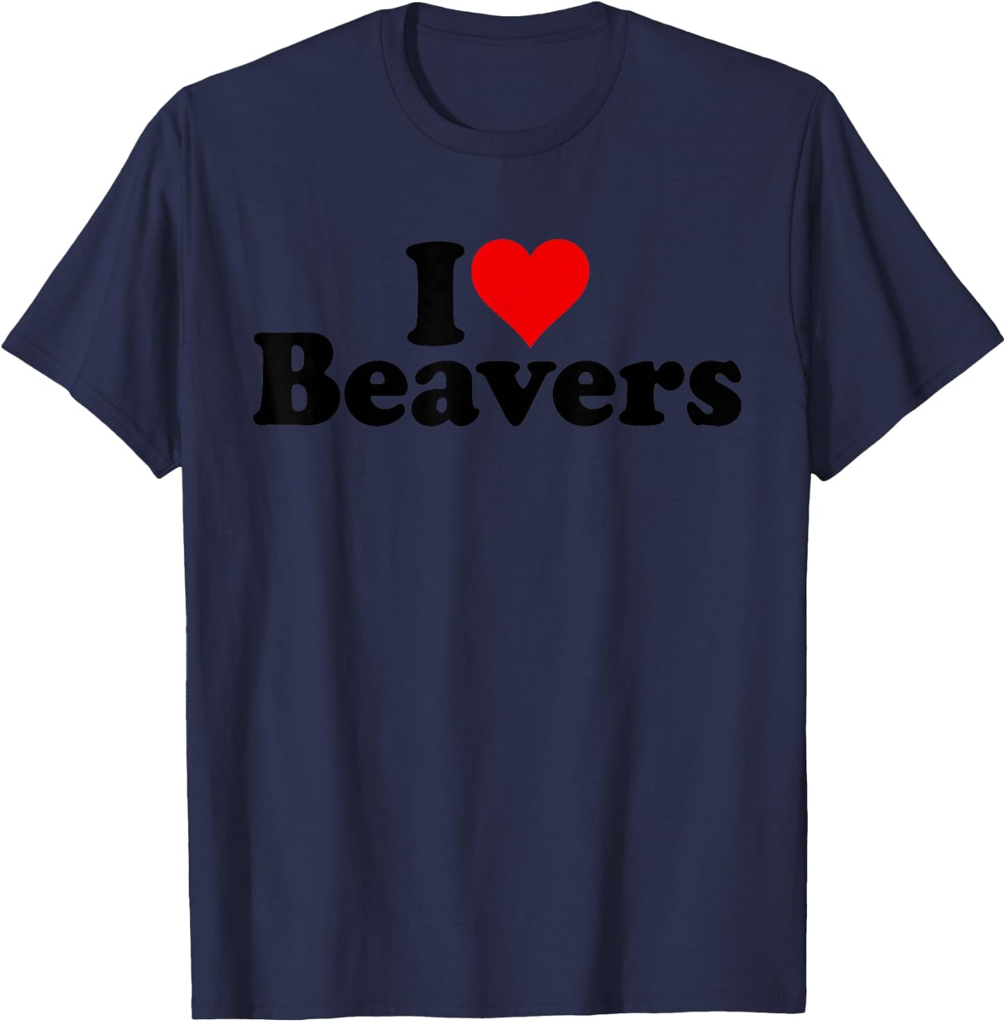I Love Heart Flannelette T-Shirt - T-Shirt | Navy