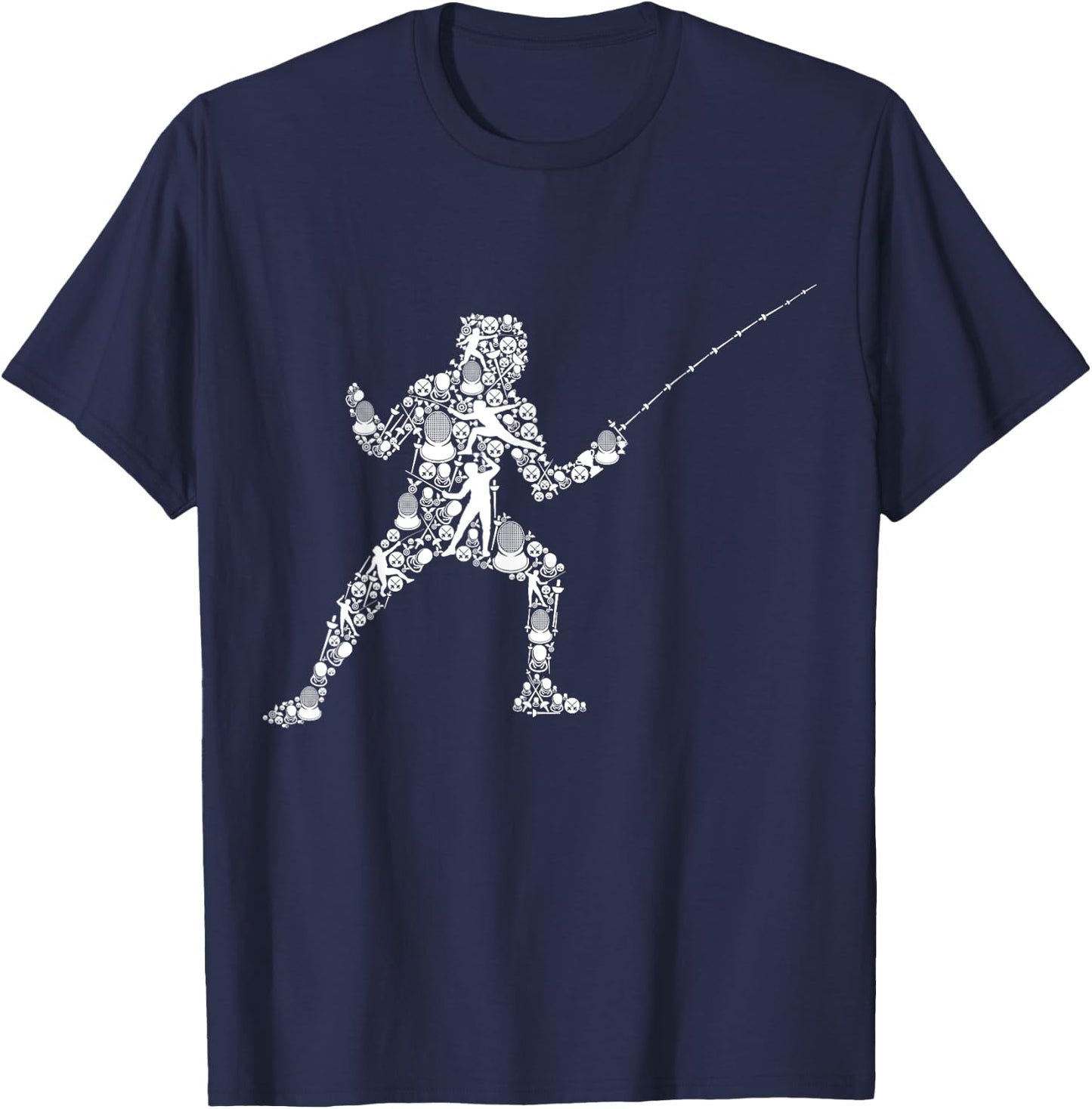 Fencing Fencing , Black, S T-Shirt - T-Shirt | Navy