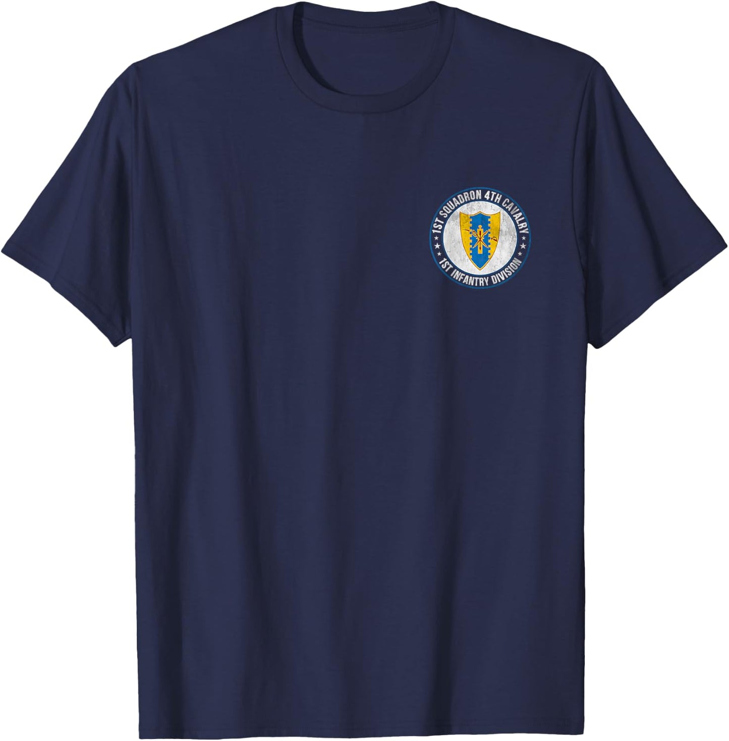 1st Squadron 4th Cavalry 1st Infantry Division Veterans Day T-Shirt - T-Shirt | Navy