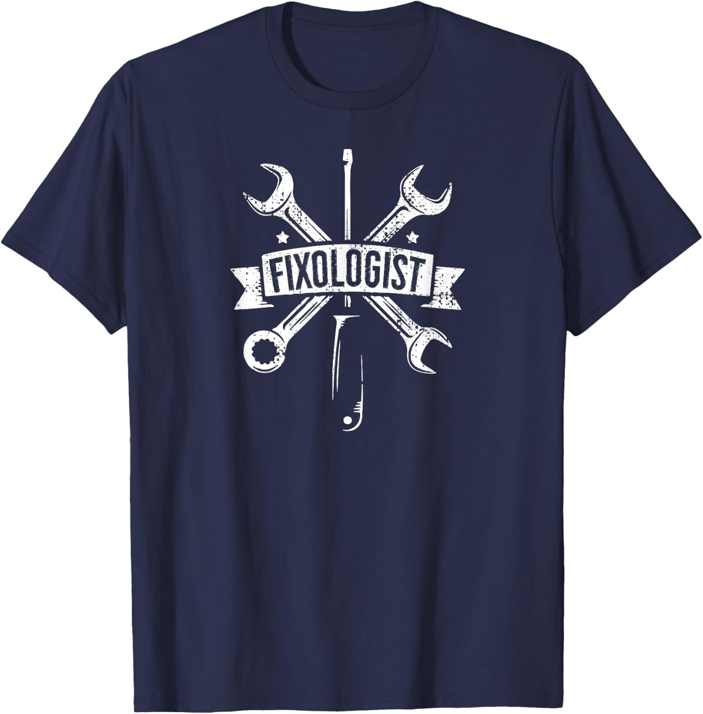 Fixologist | Funny Craftsmen Wrench Mr. Fix It Al! T-Shirt - T-Shirt | Navy