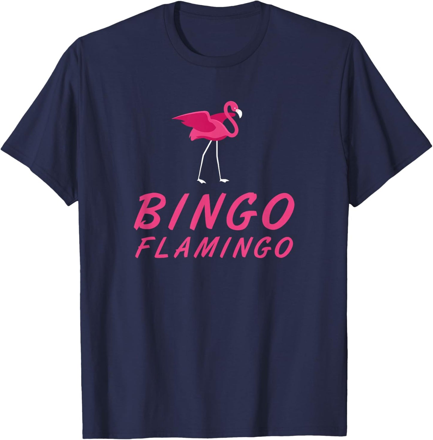 Bingo Flamingo Funny T-Shirt - T-Shirt | Navy
