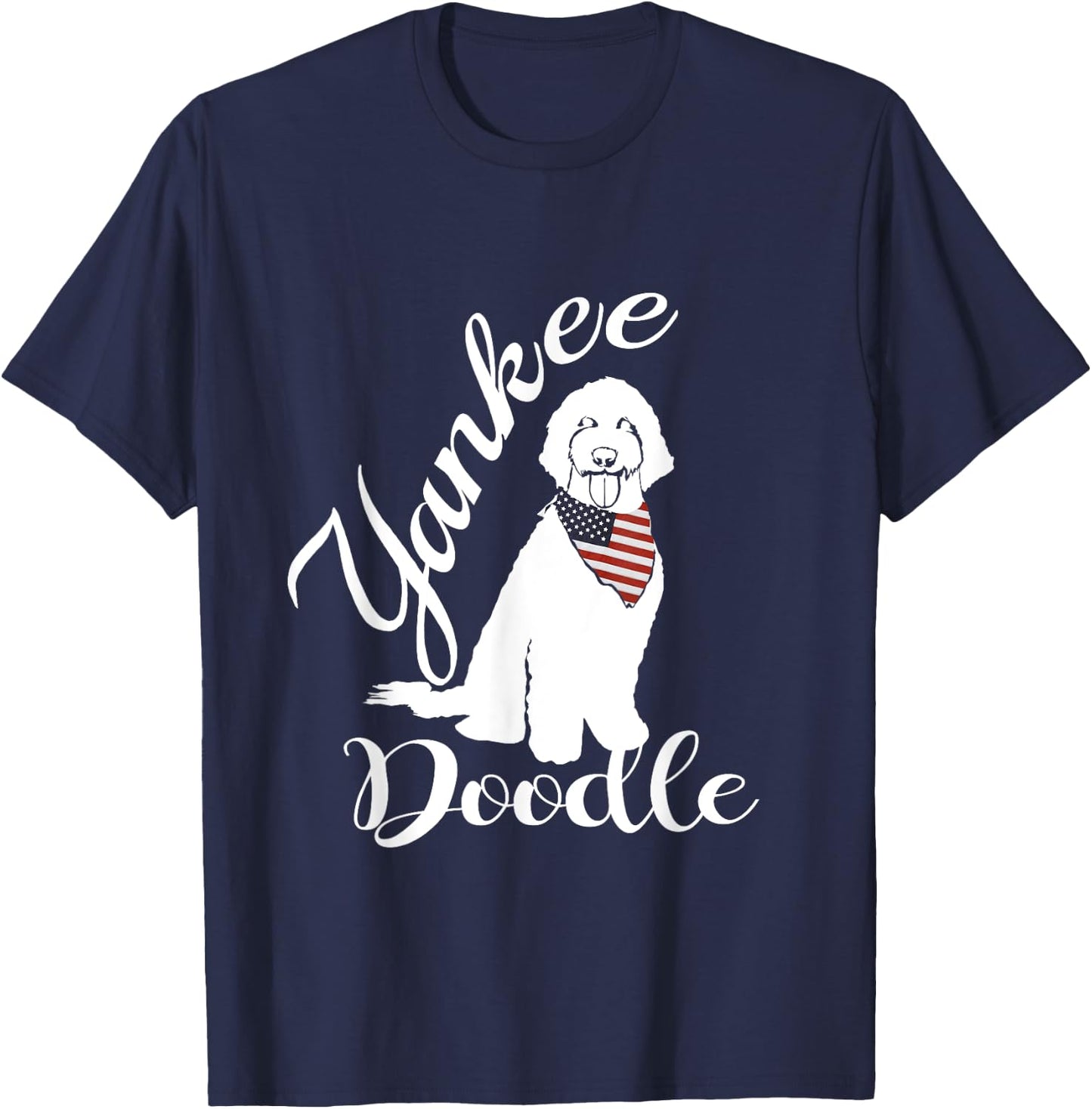 Golden Doodle Shirt- Yankee Doodle- Patriotic USA Kids Men T-Shirt - T-Shirt | Navy