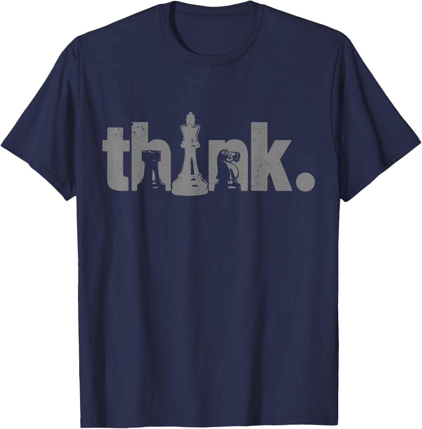 Chess Think Vintage Chess Master Club Chess Player T-Shirt - T-Shirt | Navy