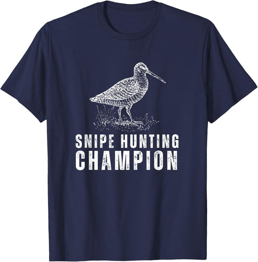 Snipe Hunting Snipe Hunting Champion Funny Humor T-Shirt - T-Shirt | Navy