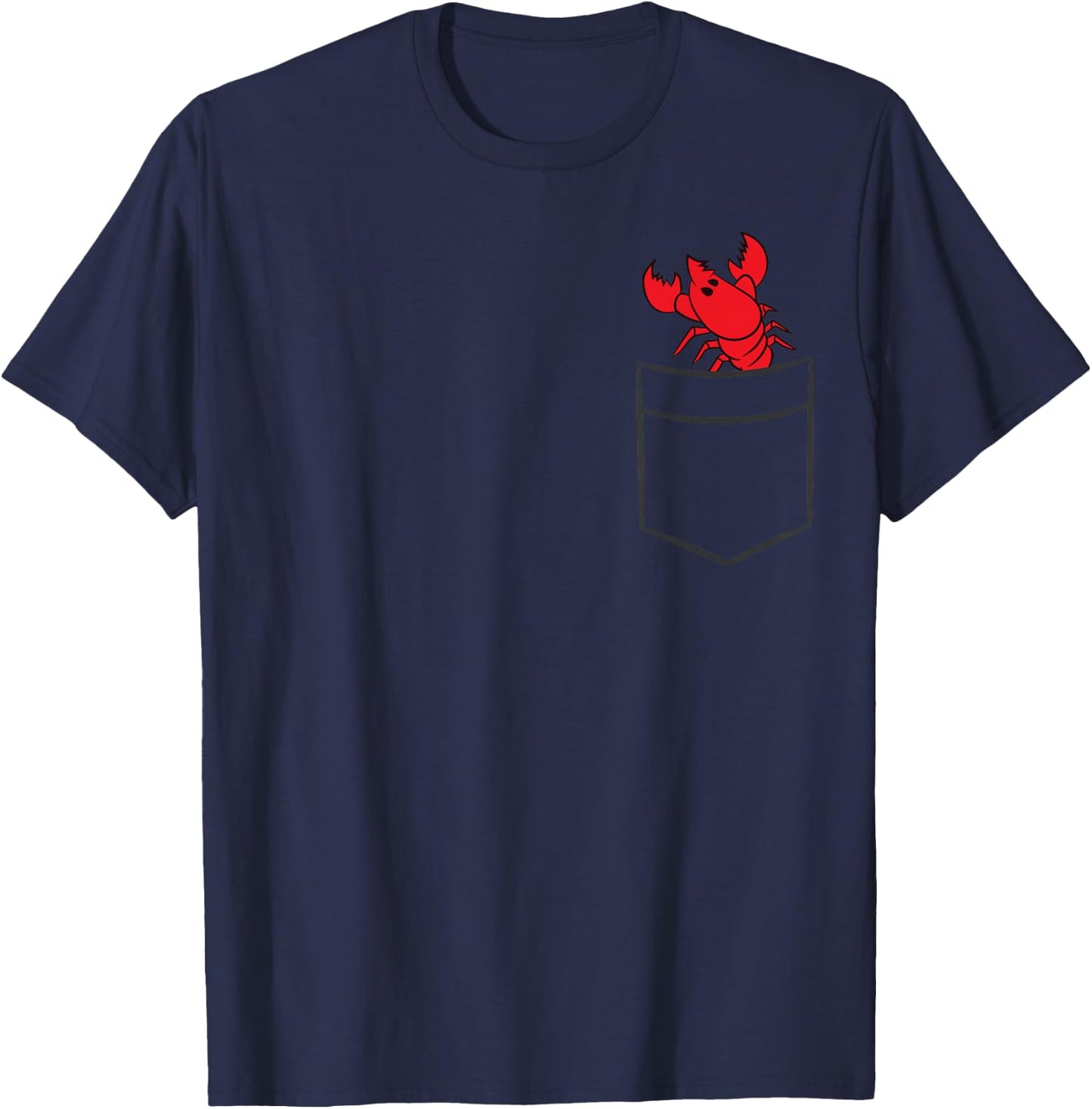 Lobster In The Pocket Love Lobsters T-Shirt - T-Shirt | Navy