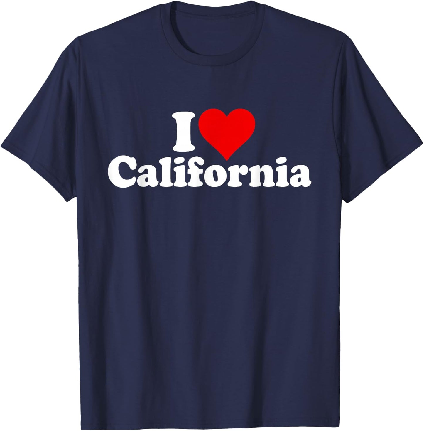 I Love Heart California Cali State T-Shirt - T-Shirt | Navy