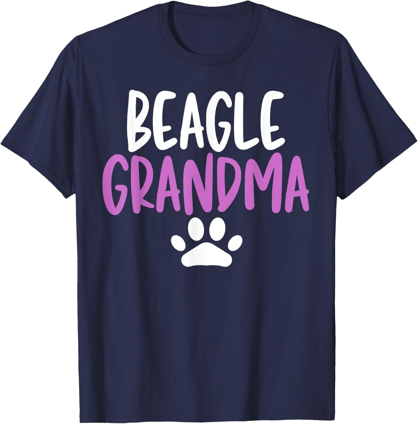 Beagle Grandma Funny for Grandmother Beagles Lovers T-Shirt - T-Shirt | Navy