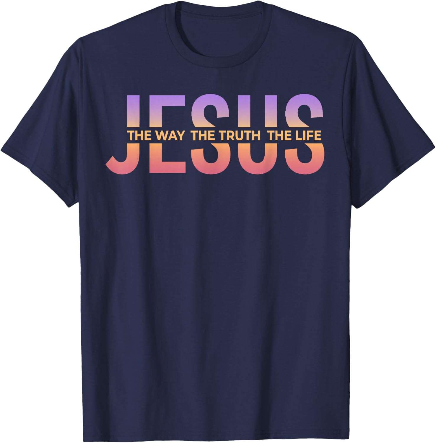 Jésus Chrétien Croyant Religieux Foi Bible Verse Église T-Shirt - T-Shirt | Navy