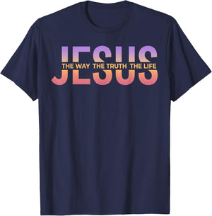 Jésus Chrétien Croyant Religieux Foi Bible Verse Église T-Shirt - T-Shirt | Navy