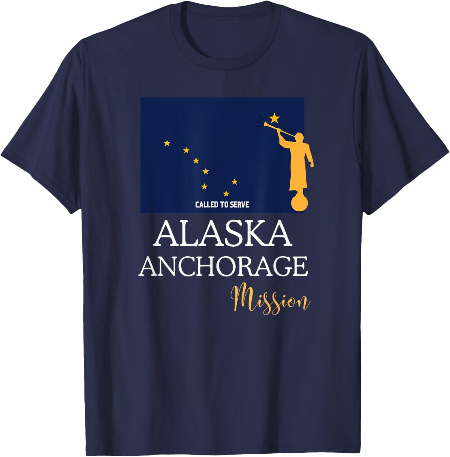 Alaska Anchorage Mormon LDS Mission Missionary T-Shirt - T-Shirt | Navy