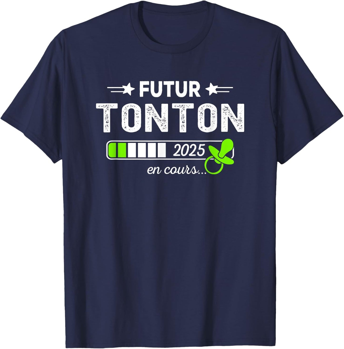 Coming Soon Uncle Going Pregnancy Announcement Future Tonton 2025 T-Shirt - T-Shirt | Navy