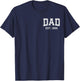 Dad Est 1986 Custom Dad Personalized Fathers Day Customized T-Shirt - T-Shirt | Navy