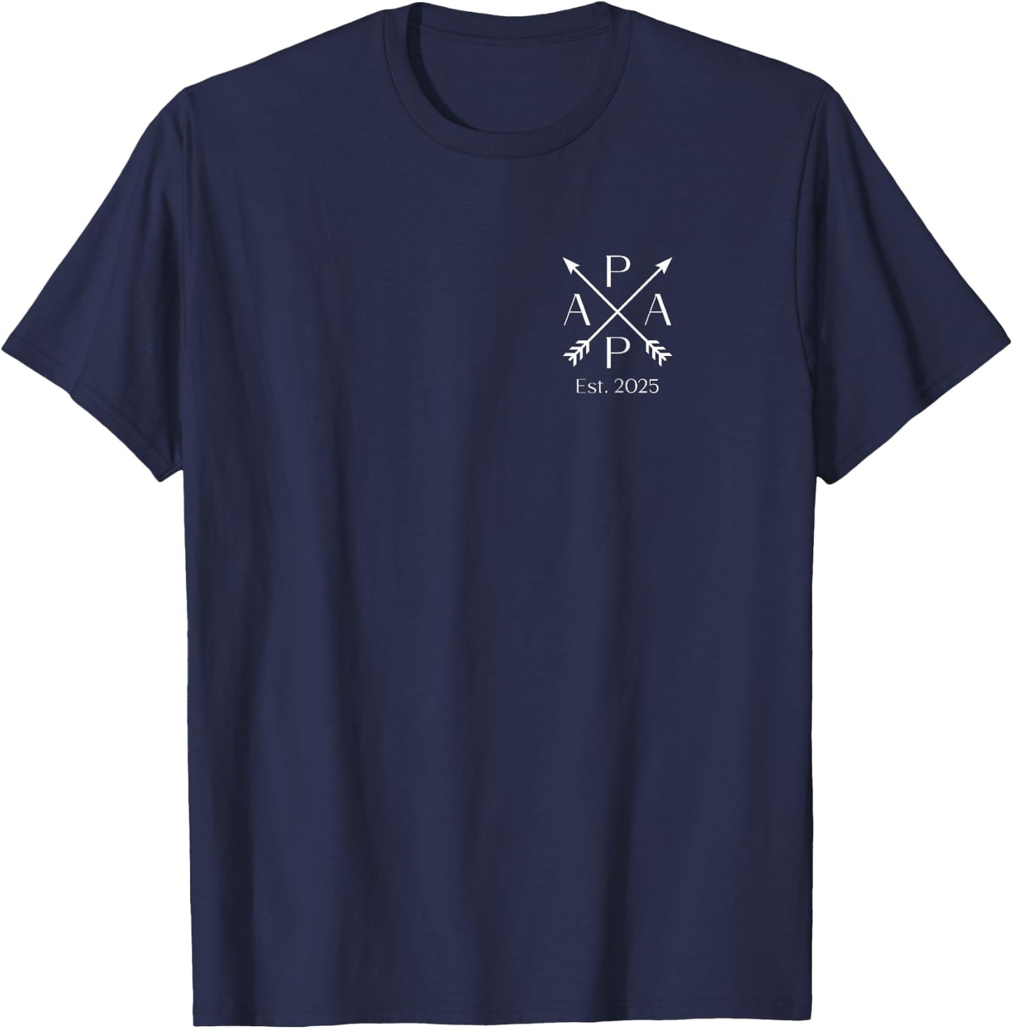Mama Papa est. 2025 Vater 2025 Erstes Mal Papa 2025 T-Shirt - T-Shirt | Navy