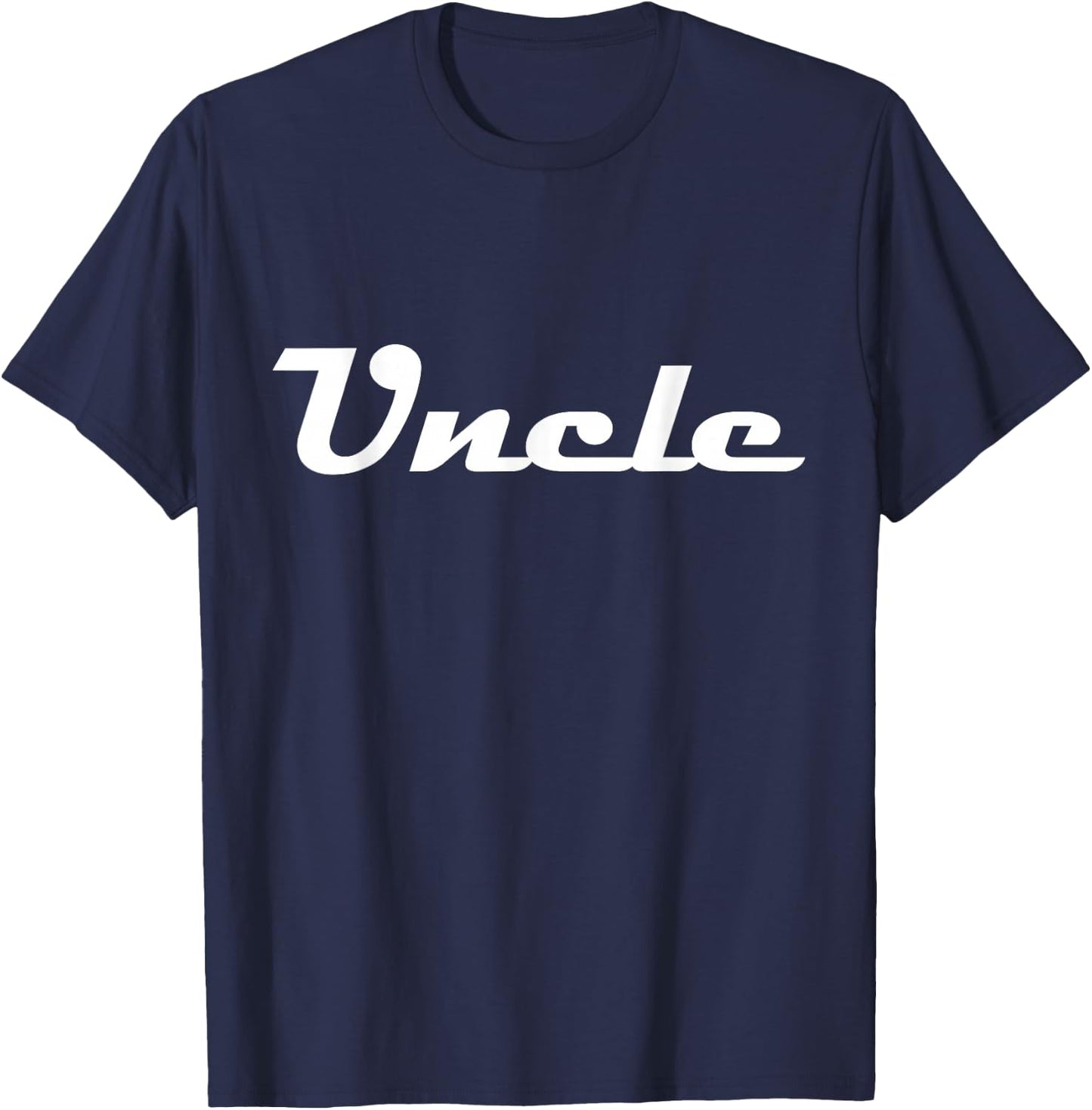 Uncle Classic Retro Lettering Father's Day Brother T-Shirt - T-Shirt | Navy