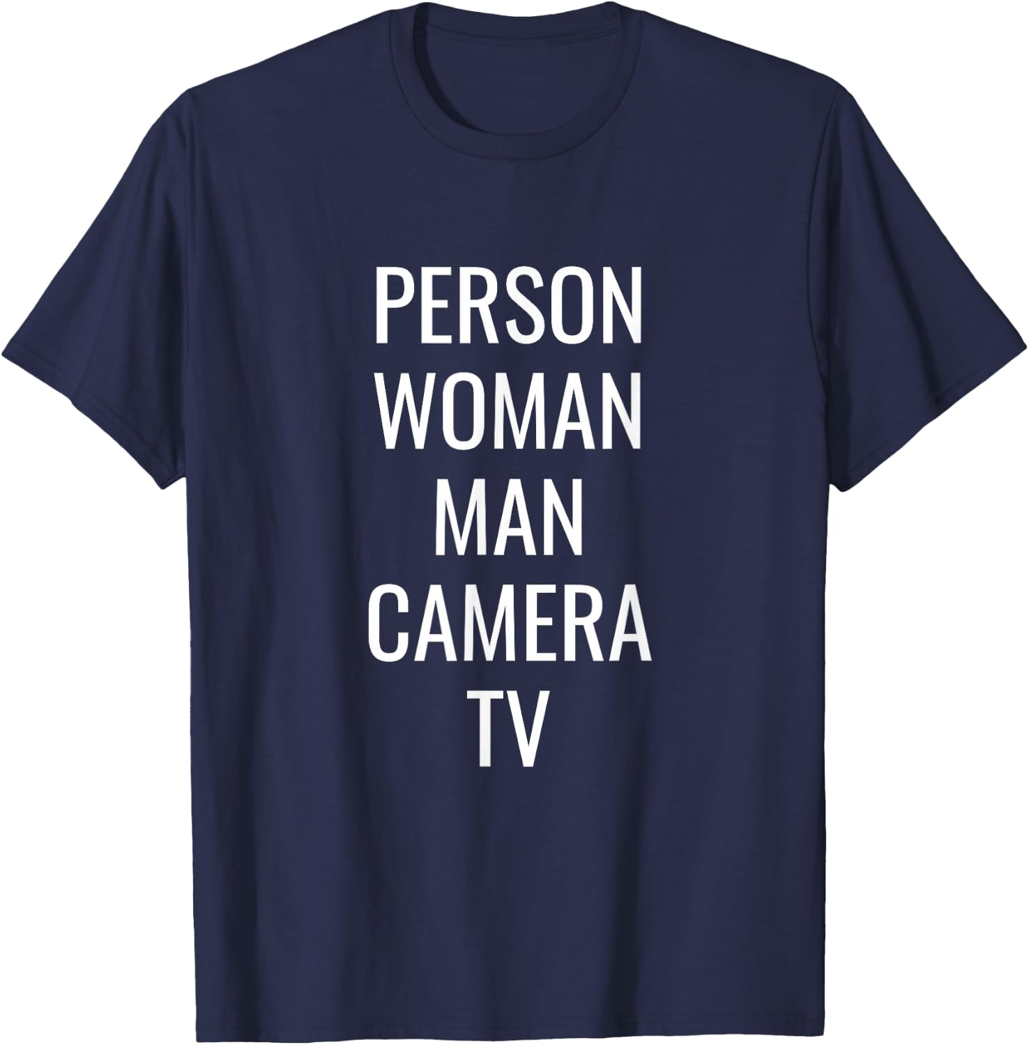 Person Woman Man Camera TV T-Shirt - T-Shirt | Navy