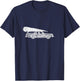 Fun Christmas Tree on Car Gift Design , Women, Kids T-Shirt - T-Shirt | Navy