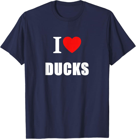 I Love Ducks Vintage Classic Heart Men Women Kids T-Shirt - T-Shirt | Navy