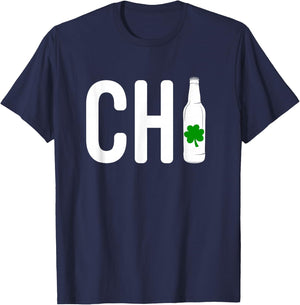 CHI Irish Beer Drinker Chicago St Patrick's Day T Shirt T-Shirt - T-Shirt | Navy