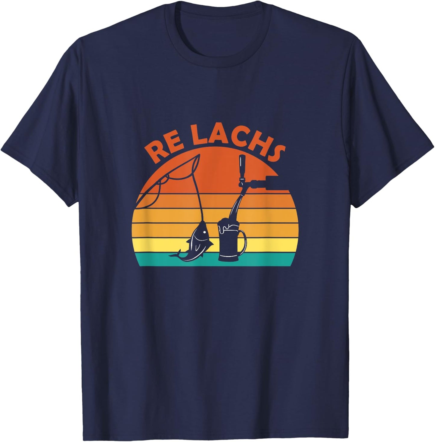 Re Salmon Funny Fisherman Saying for Hobby Fishermen and Angler , black T-Shirt - T-Shirt | Navy