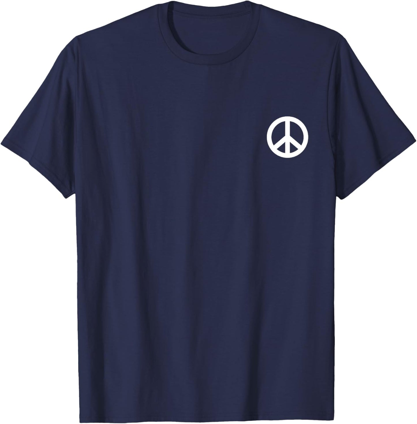 Hippie Peace Sign Costume Cool Men Women Symbol Hippy T-Shirt - T-Shirt | Navy