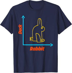 Wittgensteins Rabbit Duck Illusion Physics Nerd Math Geek T-Shirt - T-Shirt | Navy