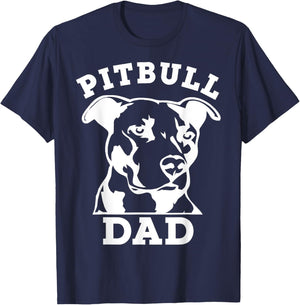 Pit Bull Dad (pitbull shirt, pitbull owner) T-Shirt - T-Shirt | Navy