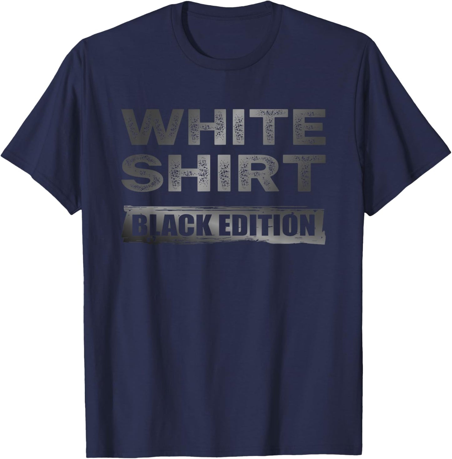 Sarcasm Black Edition: White , black T-Shirt - T-Shirt | Navy