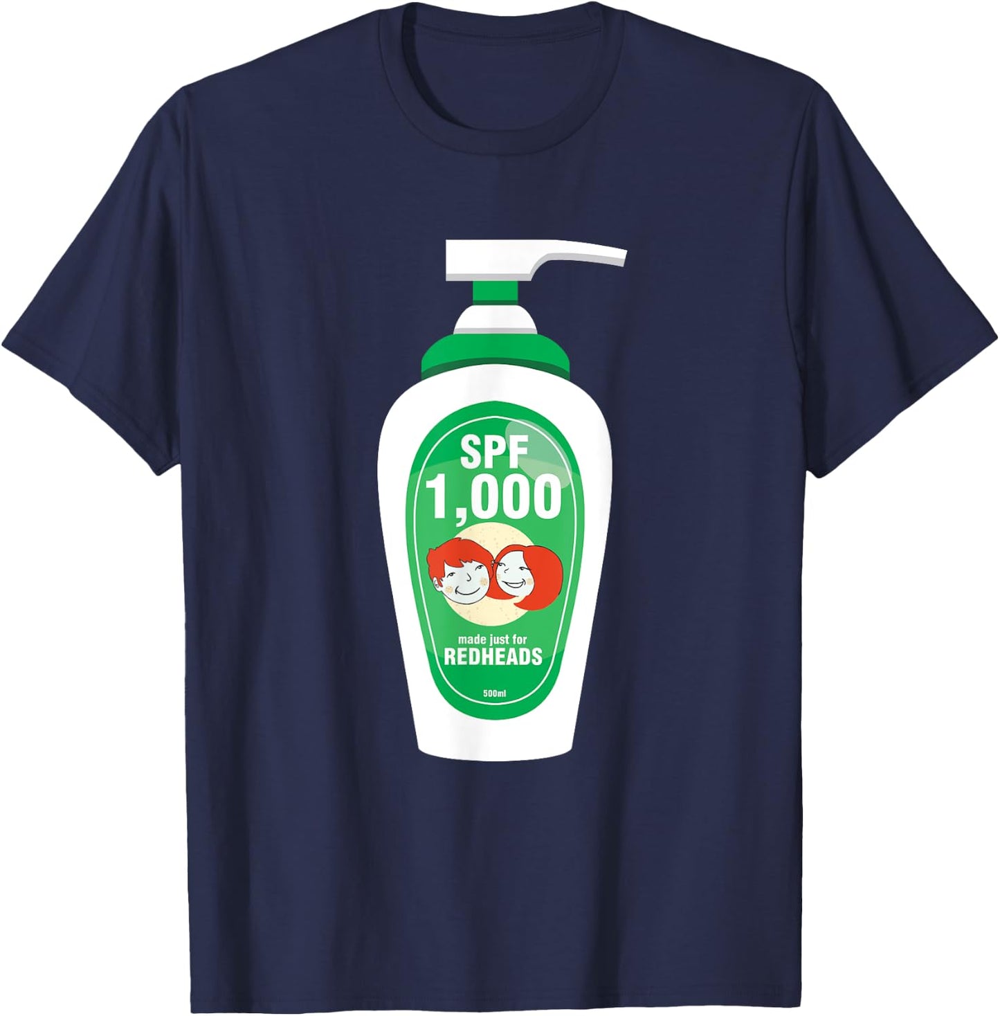 Funny Sarcastic Irish Ginger Redhead SPF 1000 Sunscreen T-Shirt - T-Shirt | Navy