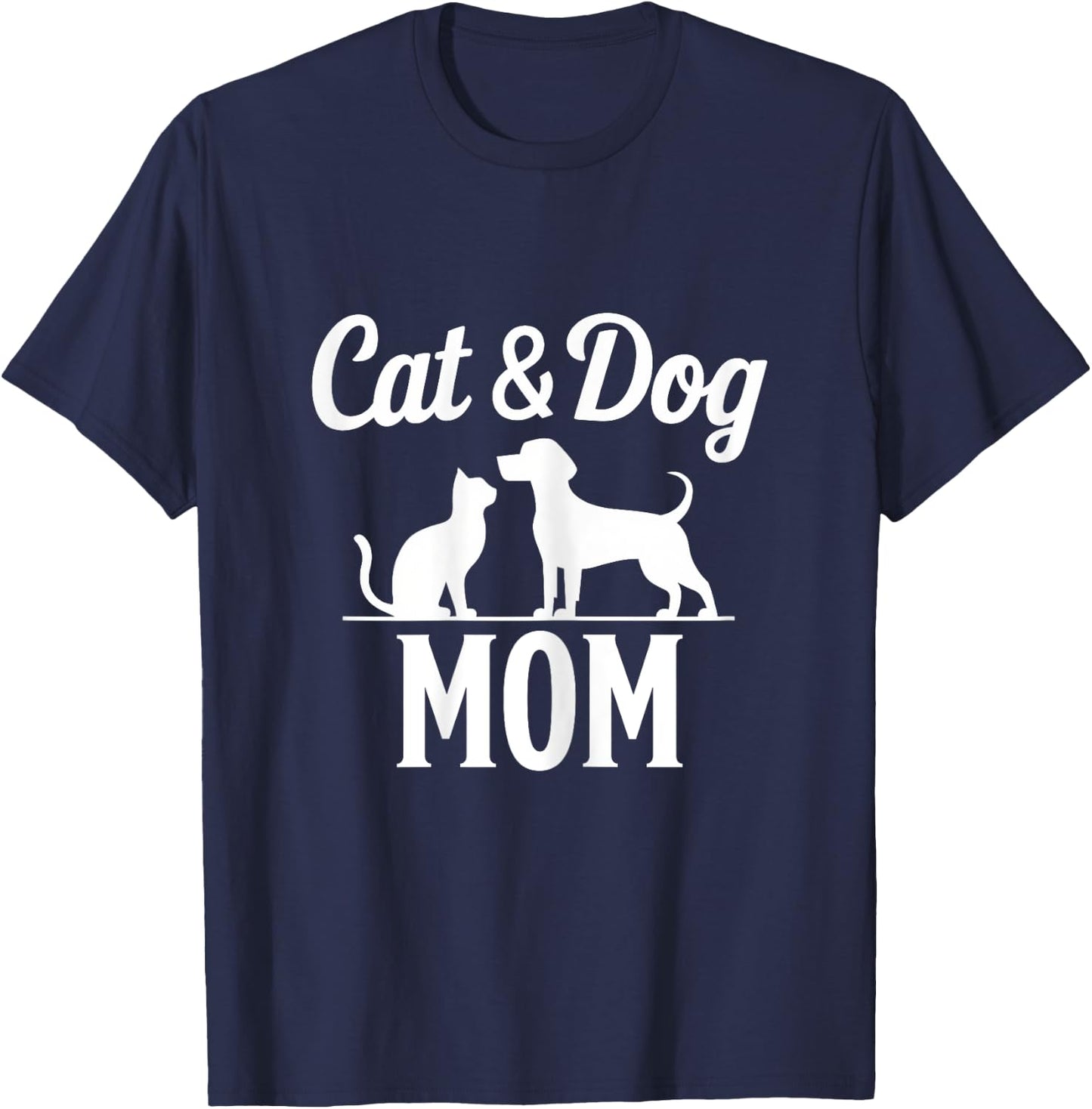 Maman chat et chien T-Shirt - T-Shirt | Navy