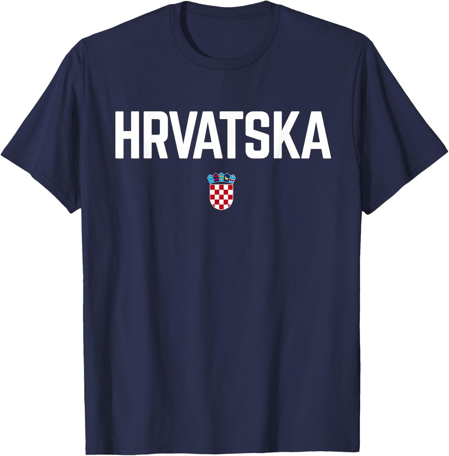 HRVATSKA CROATIA Flag Men Women Children CROATIA , Black, S T-Shirt - T-Shirt | Navy