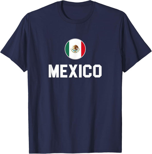 Mexico Mexican Flag Bandera de México Mexicano Proud T-Shirt - T-Shirt | Navy