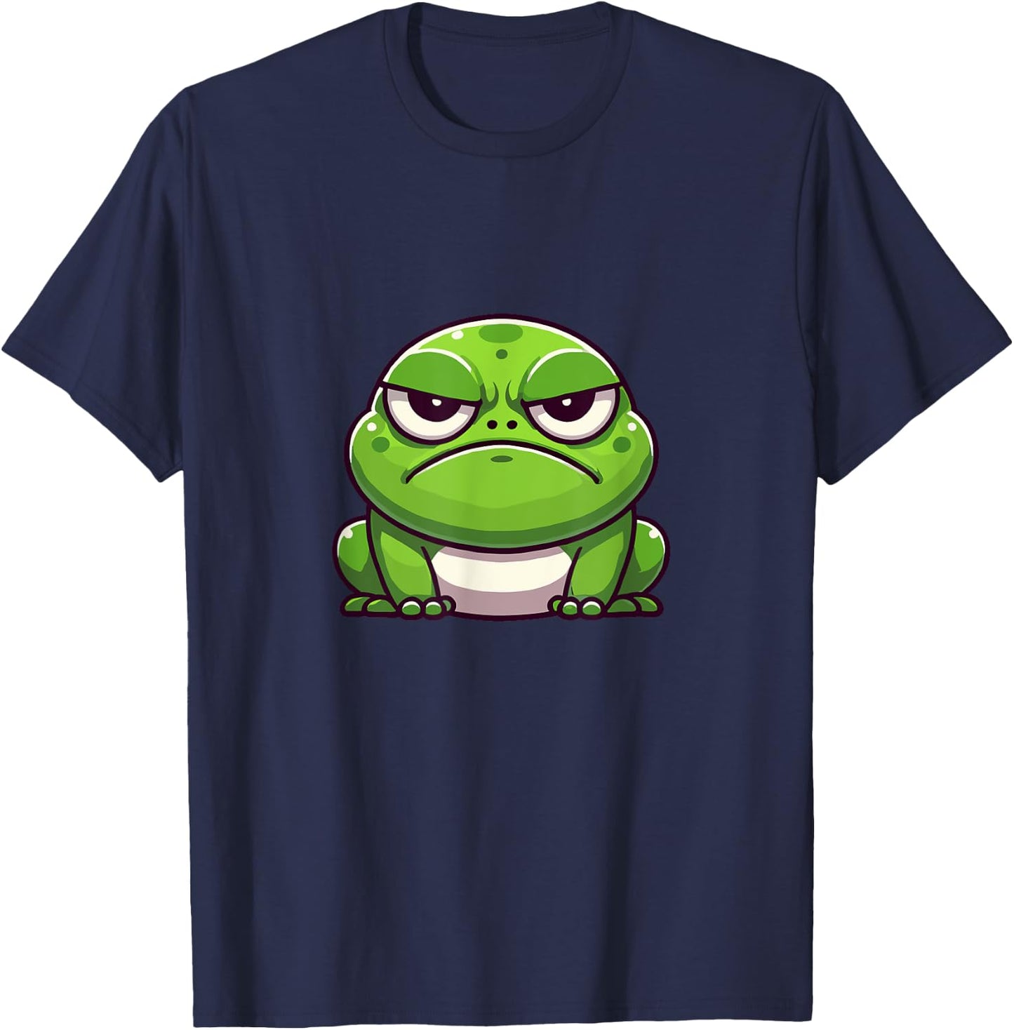 Toad Green Grunt Cartoon , Black, S T-Shirt - T-Shirt | Navy