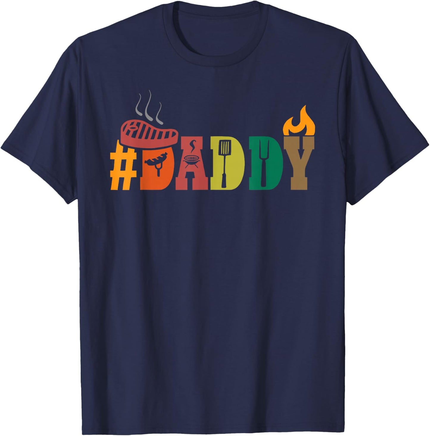 Grilling Parody Dad Papa Husband Men T-Shirt - T-Shirt | Navy