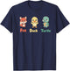 Cute Fox Duck Turtle Animal Trio T-Shirt - T-Shirt | Navy