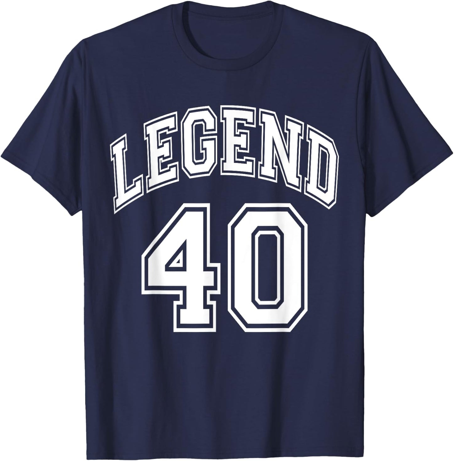 Legend 40 Number Varsity Team - 40th Birthday & 40 Years Old T-Shirt - T-Shirt | Navy