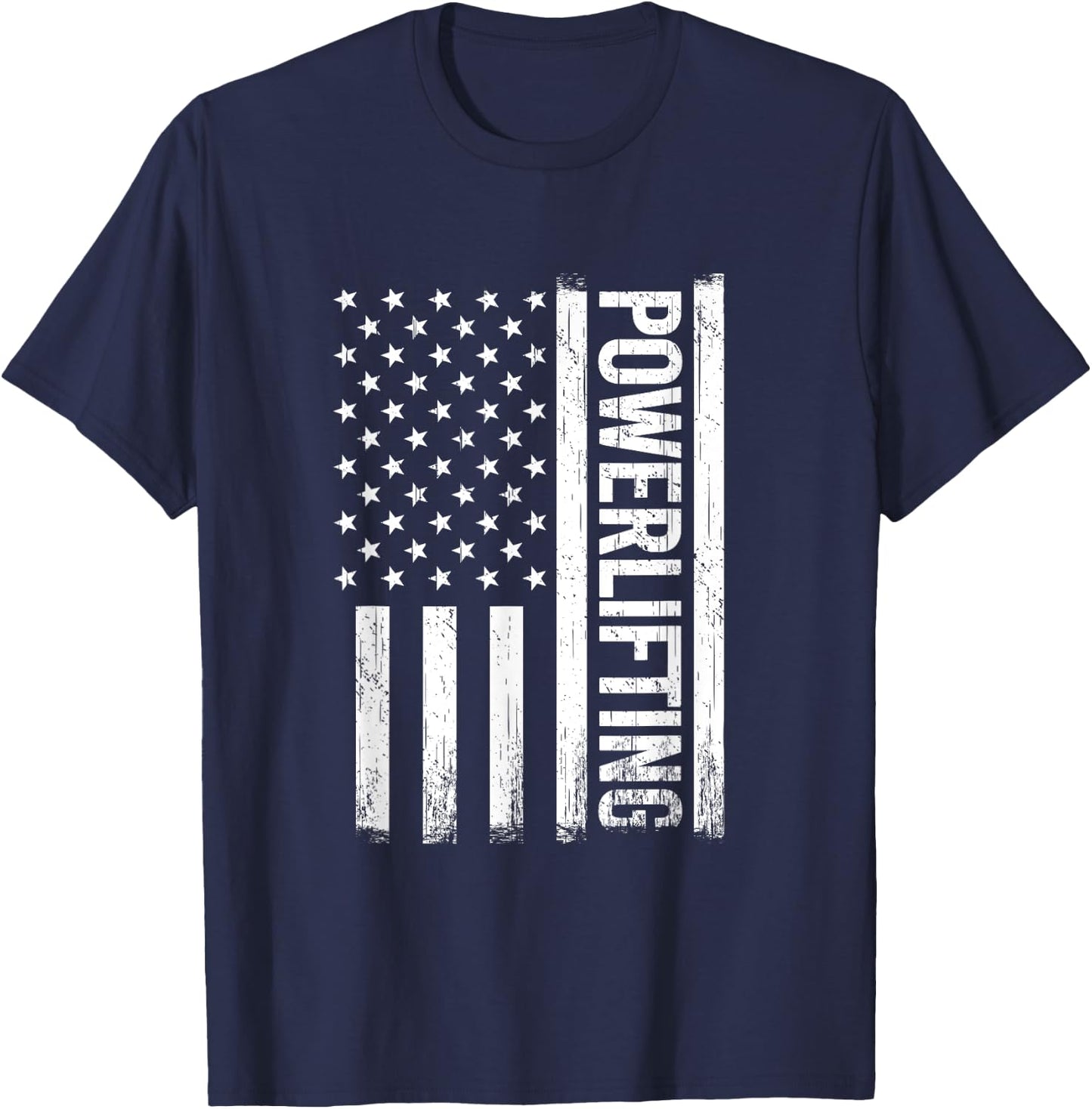 USA gym powerlifter powerlifting weightlifting T-Shirt - T-Shirt | Navy