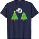 Gay Christmas Tree Funny Xmas Holiday Bisexual Pride T-Shirt - T-Shirt | Navy