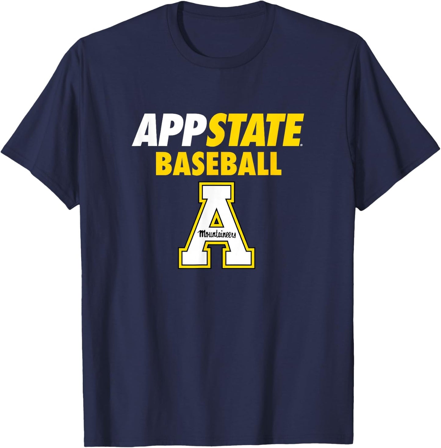 App State Baseball Mountaineers Sports Fan T-Shirt - T-Shirt | Navy