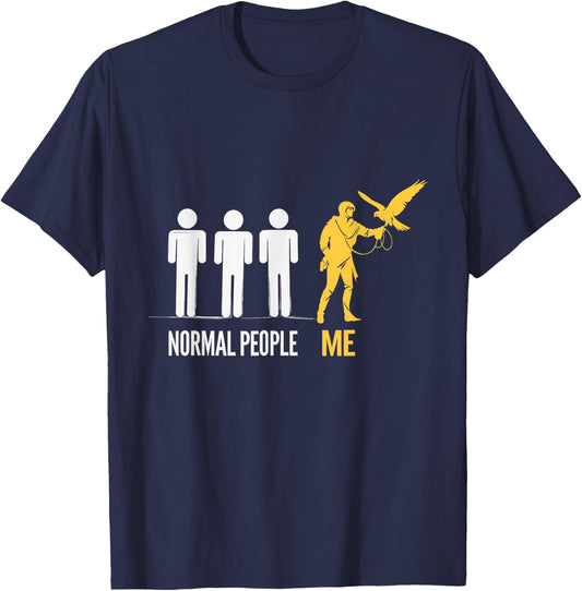 Normal People Me Falconry Birding Falconer Hobby T-Shirt - T-Shirt | Navy