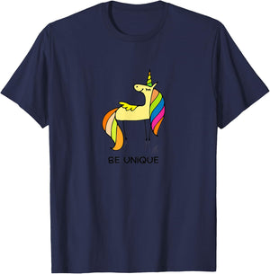 Be Unique UniCorn Funny Cool T-Shirt - T-Shirt | Navy