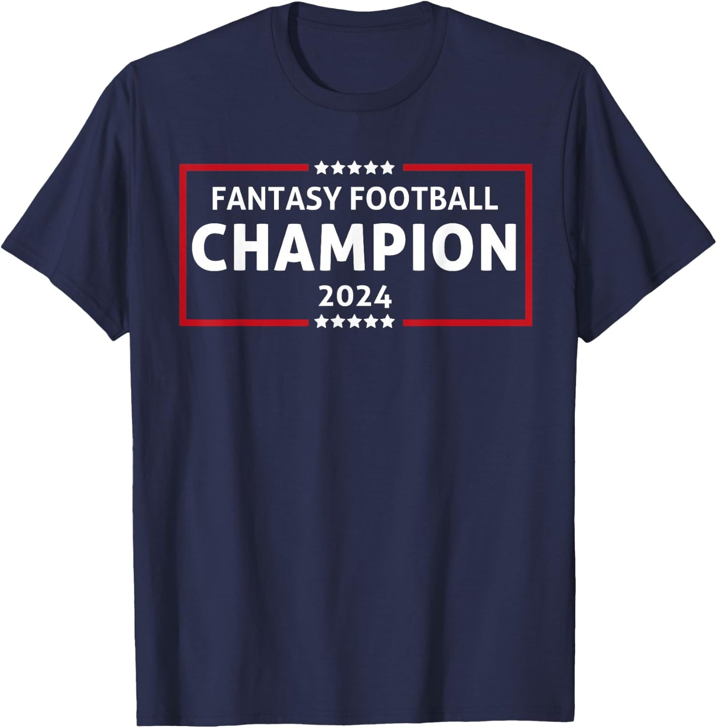 Fantasy Football Champion 2024 Winner Fantasy League Champ T-Shirt - T-Shirt | Navy
